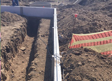 Advanced Lightning Protection - Trenching for earth conductors (copper cable)