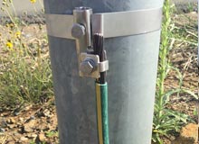 Advanced Lightning Protection - Earth clamp on street light